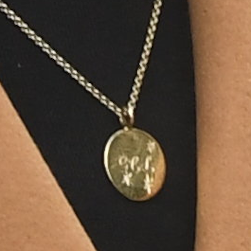 Daniella Draper Personalised Gold Midnight Moon Necklace as seen on Duchess Kate Middleton