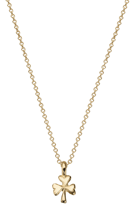 Daniella Draper Gold Baby Shamrock Necklace