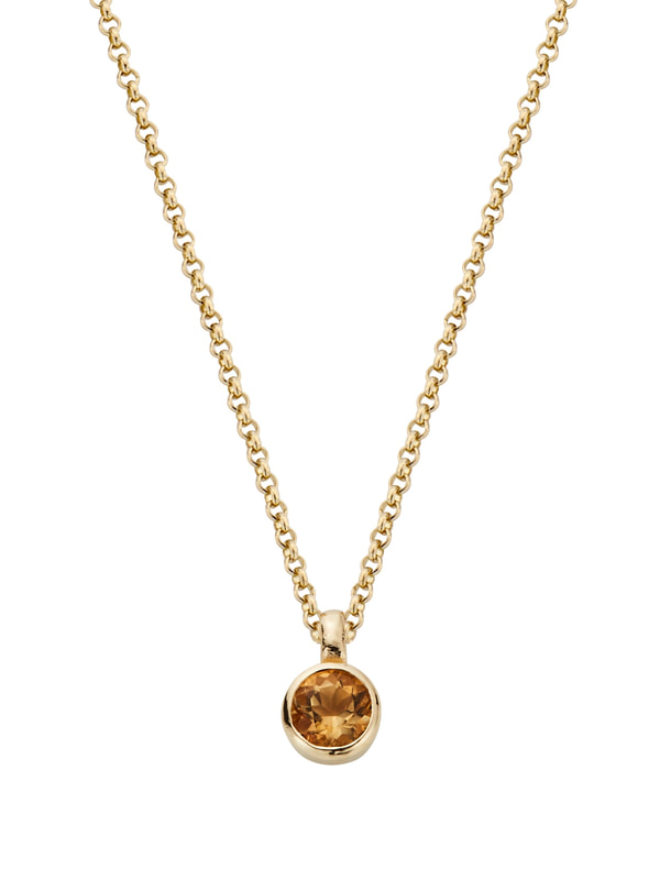 Daniella Draper Gold Citrine Baby Treasure Necklace 