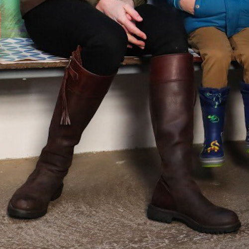 Duchess Kate wears Penelope Chilvers Conker Long Tassel Boots at The Ark Open Farm
