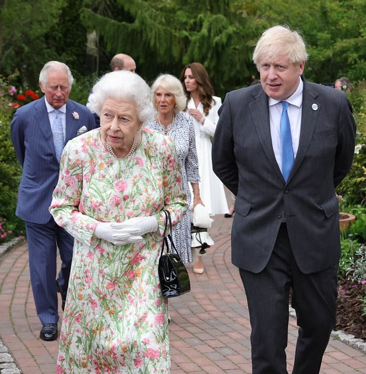 The Duke and Duchess of Cambridge joined The Queen, Prince Charles, and The Duchess of Cornwall for a reception at The Eden Project during the G7 Summit in Cornwall on 11 June 2021
