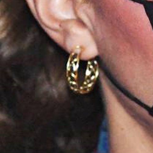 The Duchess of Cambridge wears Sézane Bruna hoop earrings in gold