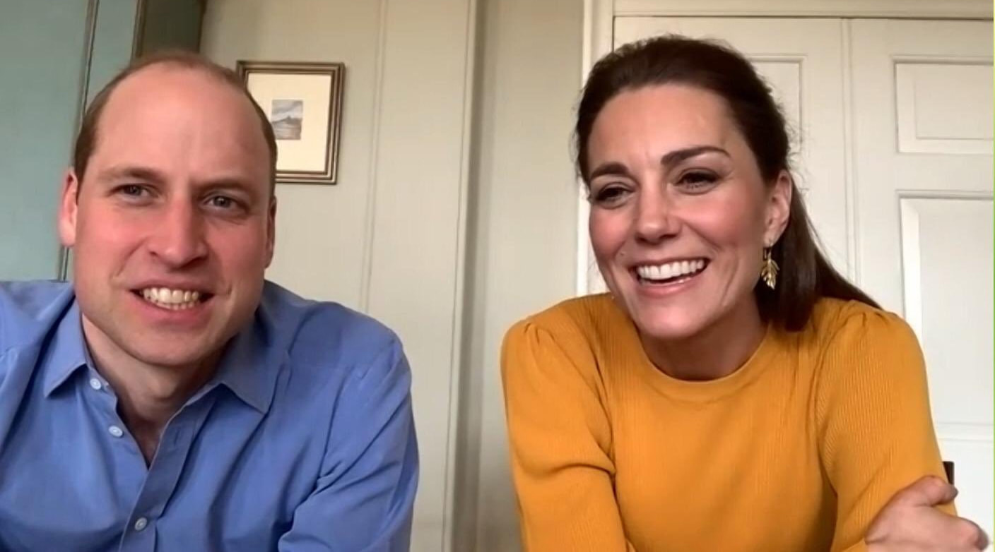 The Duke and Duchess of Cambridge held a video call with teachers and students at Casterton Primary Academy
