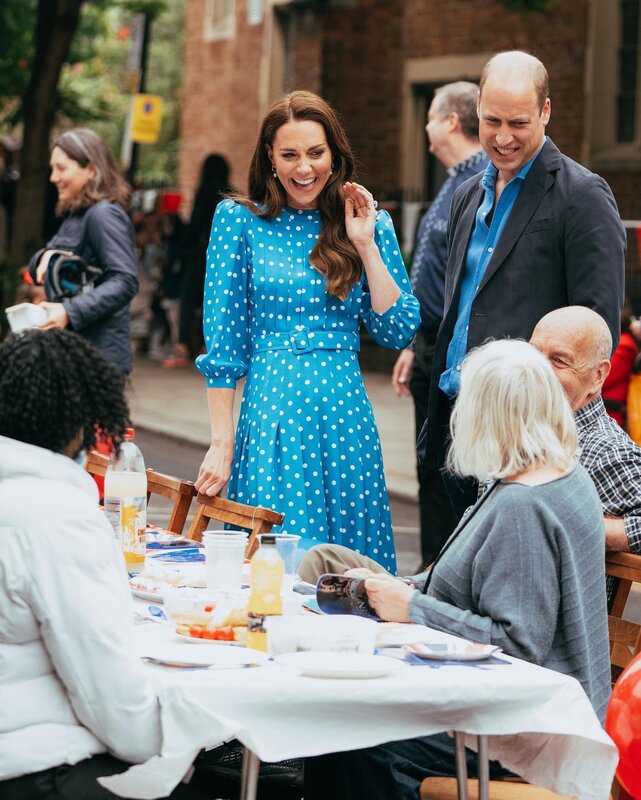 The Duke and Duchess of Cambridge attended a Big Jubilee Lunch street party in Kensington
