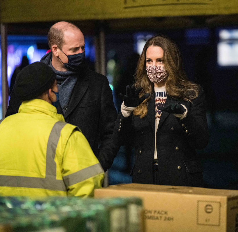 The Duke and Duchess of Cambridge visit FairShare in Manchester on 7 December 2020