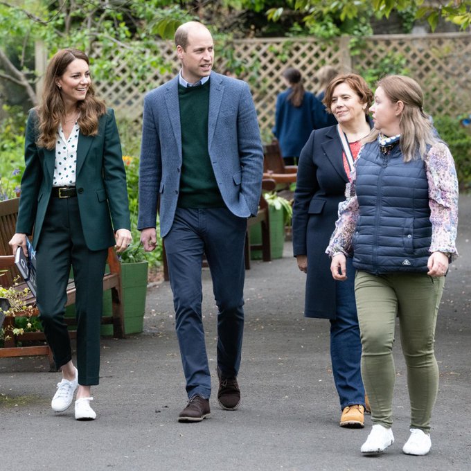 The Duke and Duchess of Cambridge visited Starbank Park in Edinburgh on their final day in Scotland to hear about the work of Field In Trust on 27 May 2021