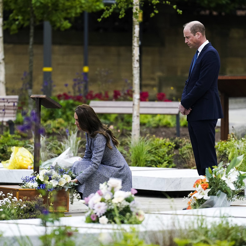The Duke and Duchess of Cambridge attended the launch of the Glade of Light Memorial garden on 10 May 2022
