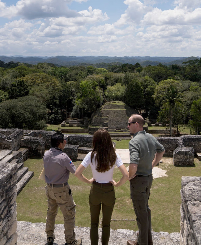 The Duke & Duchess of Cambridge climb Sky Palace Mayan site of Caracol
