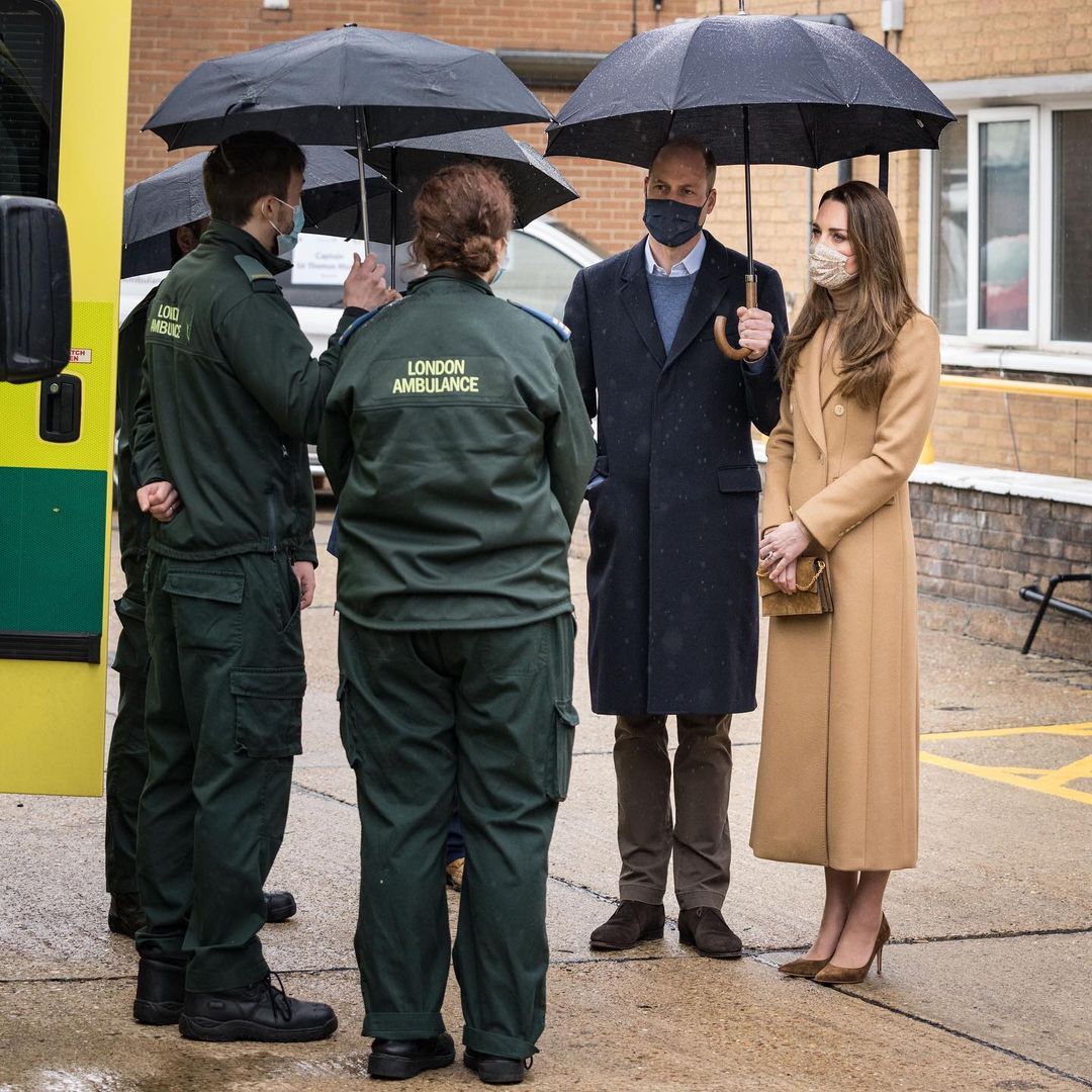 The Duke and Duchess of Cambridge visited Newham Ambulance Station in East London on 18 March 2021