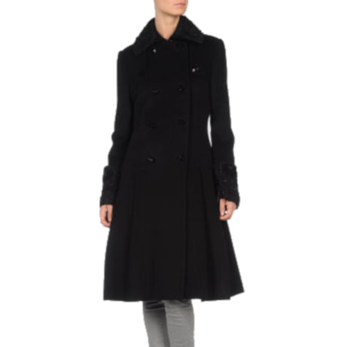 Diane von Furstenberg 'Lio' Coat in Black