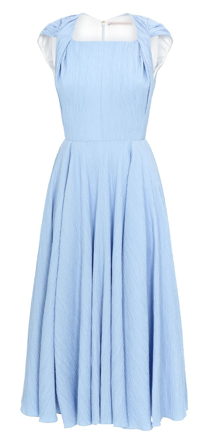 Emilia Wickstead Baby Blue Jordin seersucker dress