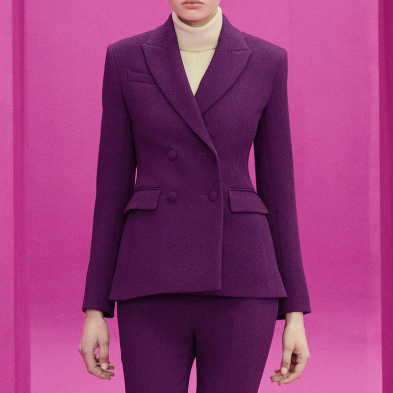 Emilia Wickstead 'Dida' Blazer in Purple