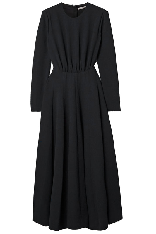 Emilia Wickstead Jorgie Ruched Crepe Dress in Black