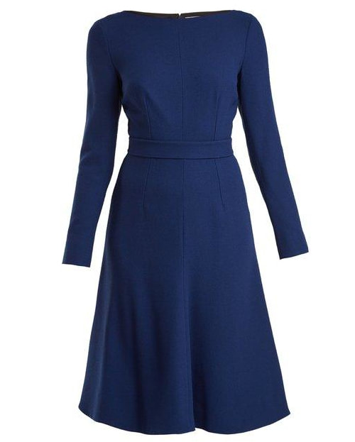 Emilia Wickstead Kate A-Line dress in blue