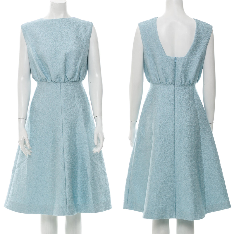 Emilia Wickstead Blue Crepe Dress