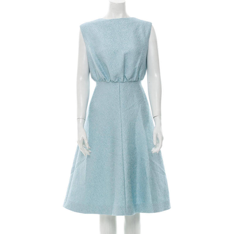 Emilia Wickstead Mint Blue Crepe Dress
