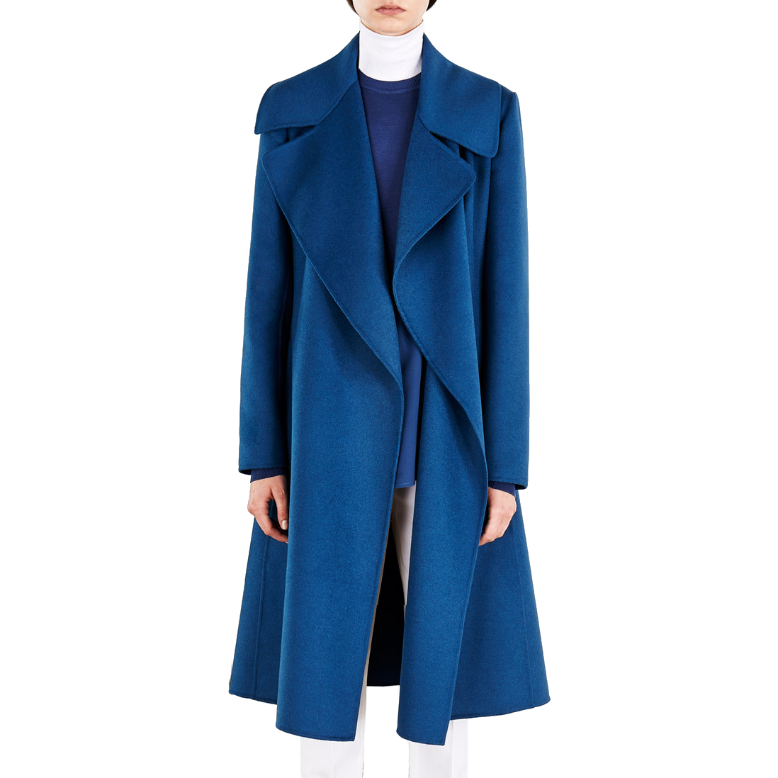 Sportmax Gerbera Blue Wool Coat
