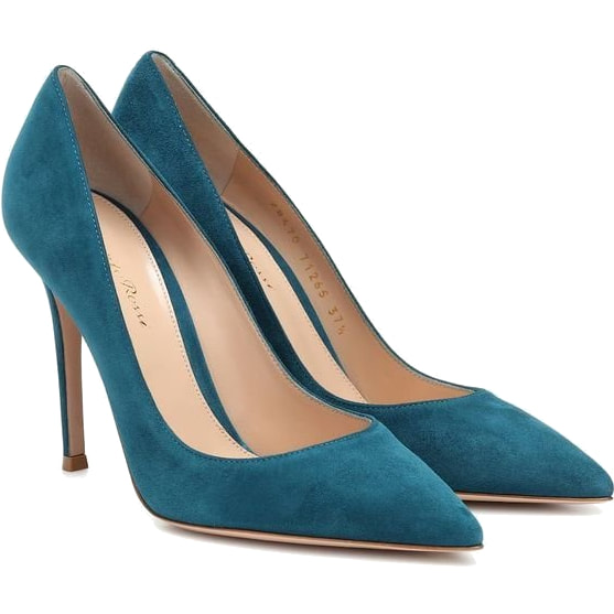 Gianvito Rossi 105 Pumps in Teal Suede