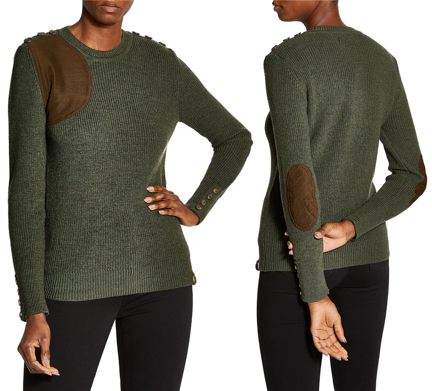 Holland Cooper Country Shoulder-Panel Knit Sweater