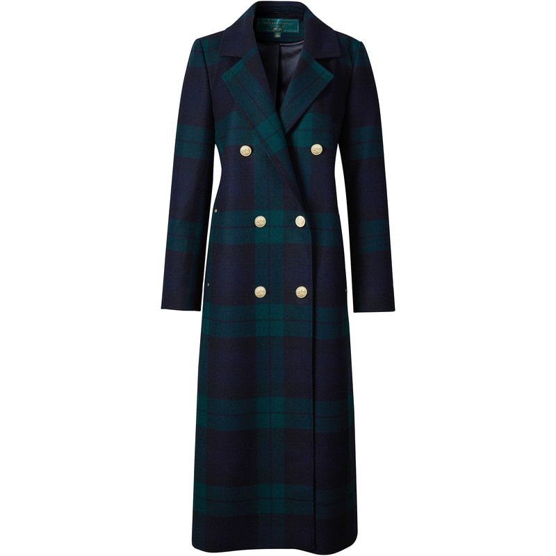 Holland Cooper Double Breasted Coat in Blackwatch
