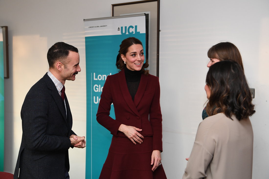 Duchess of Cambridge visits Developmental Risk and Resilience Unit at the University College London