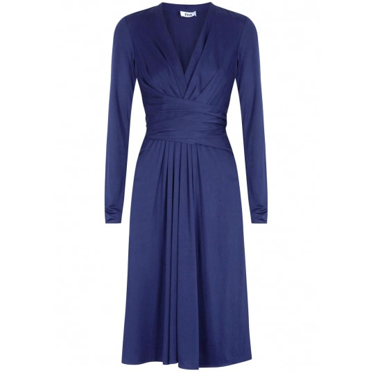 Issa London Blue Wrap Dress - Kate Middleton engagement dress