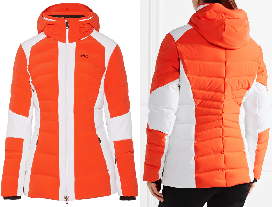 Duchess of Cambridge Kate Middleton wears Kjus Duana two-tone quilted shell down jacket