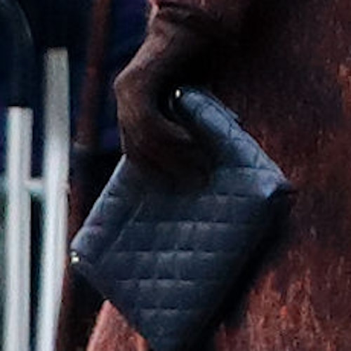 Kate carries Jaeger Quilted Leather Shoulder Bag