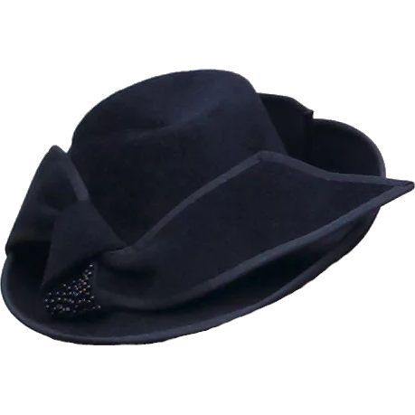 Jane Corbett Black Trilby Hat with Bow