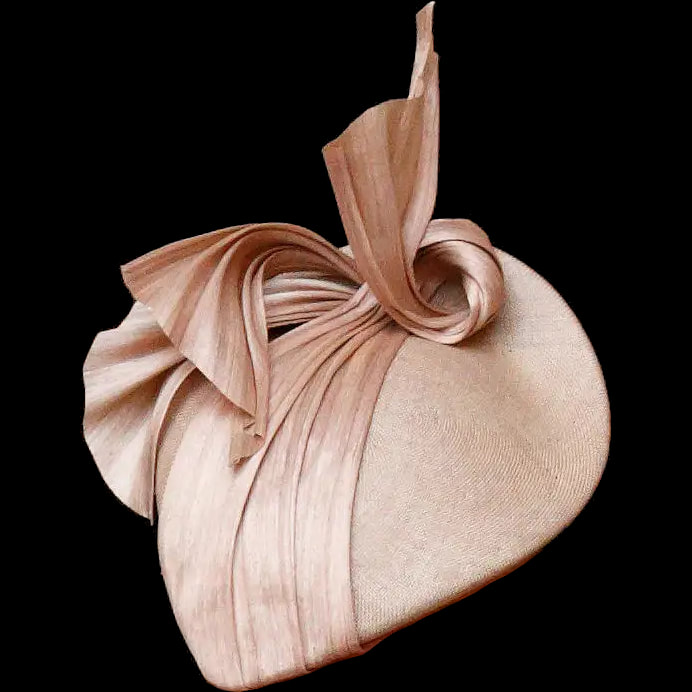 Jane Taylor Silk Straw Twist Hat in Dusty Rose