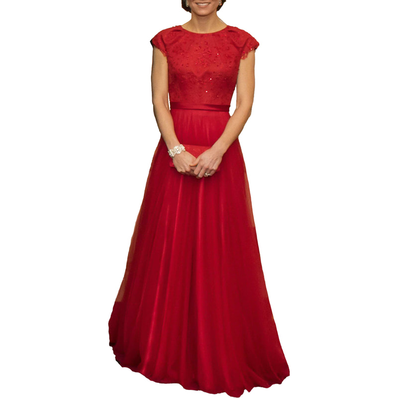 Jenny Packham Chinese Red Gown
