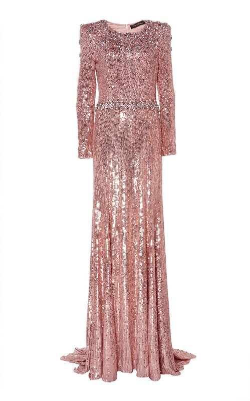 dusty pink Jenny Packham 'Georgia' Sequin Embellished Gown
