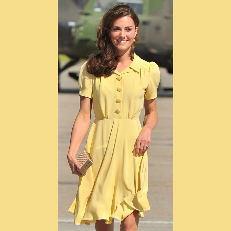 Jenny Packham Primrose yellow silk crepe dress