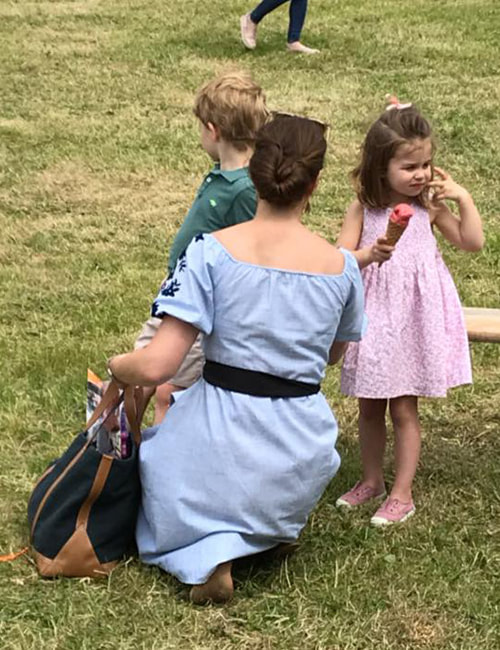 Duchess of Cambridge Kate Middlton with Prince George and Princess Charlotte at Houghton International Horse trials 2018