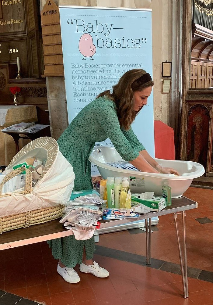 Duchess of Cambridhe visited Baby Basics in Norfolk during lockdown