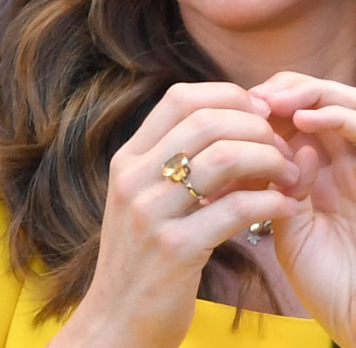 Kate Middleton wears citrine statement ring