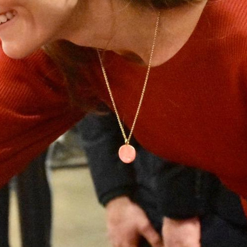 Duchess Kate Middleton wears Daniella Draper Personalised Gold Midnight Moon Necklace 4 Feb 2020