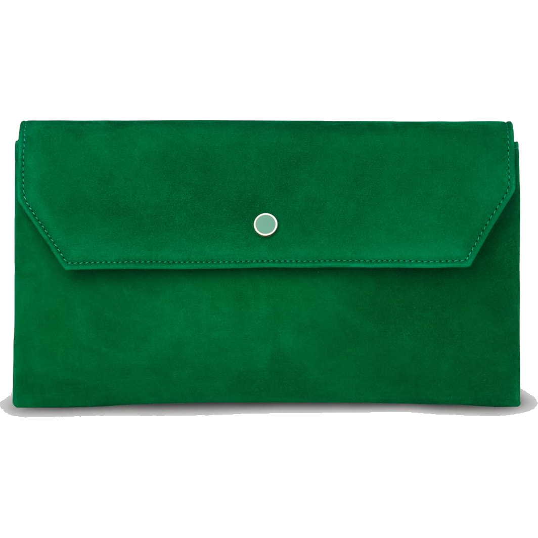 L.K.Bennett 'Dora' Green Suede Envelope Clutch