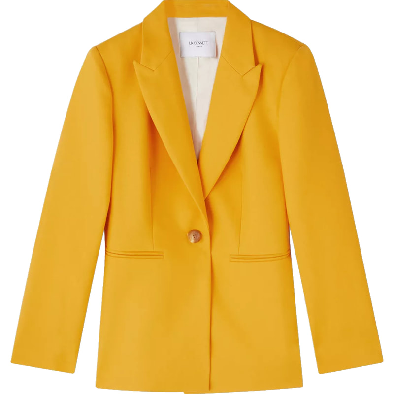 LK Bennett 'Mya' Tailored Jacket in Bright Yellow