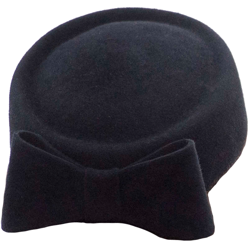 Lock & Co. Pillbox Hat with Bow in Black