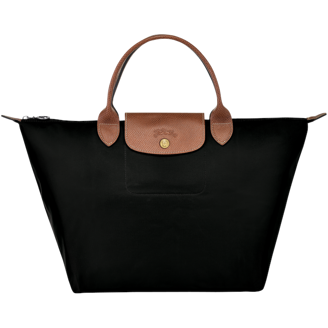Longchamp Le Pliage Black Medium Top Handle Bag - Kate Middleton ...