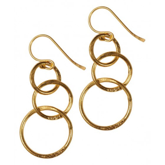 Mirabelle Lolita Gold Plated Loop Earrings