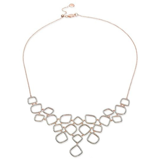 Monica Vinader Riva Diamond Cluster Bib Necklace