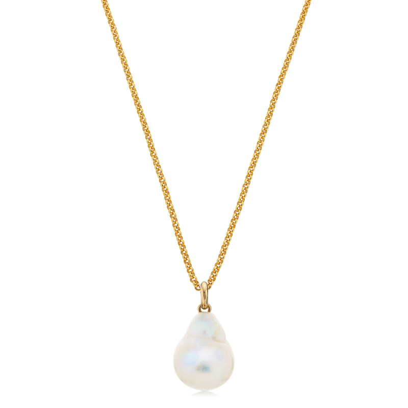 Monica Vinader Vintage Chain Pearl Necklace