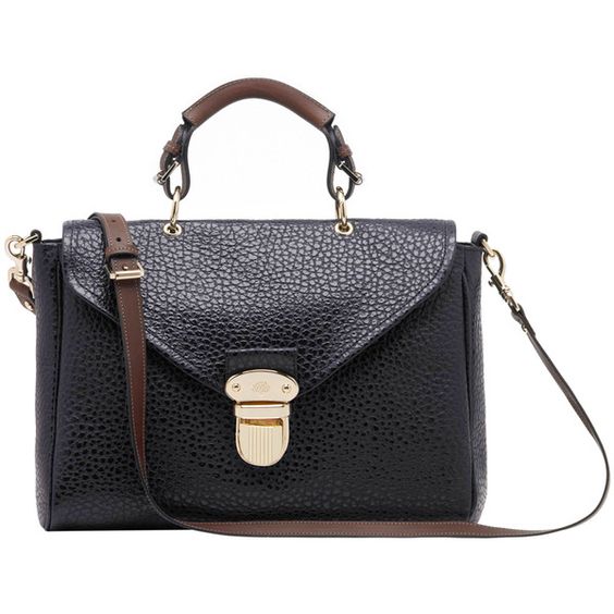 Mulberry Polly Push Lock Bag in Midnight