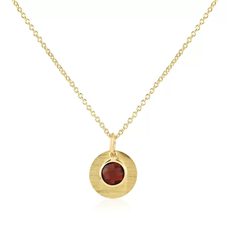 Auree 'Bali' January Garnet Birthstone Necklace (£395).