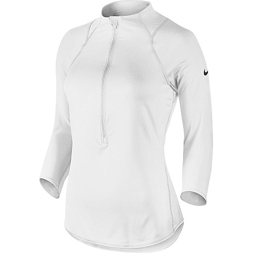 Nike Baseline 3/4 Sleeve Tennis Top in White