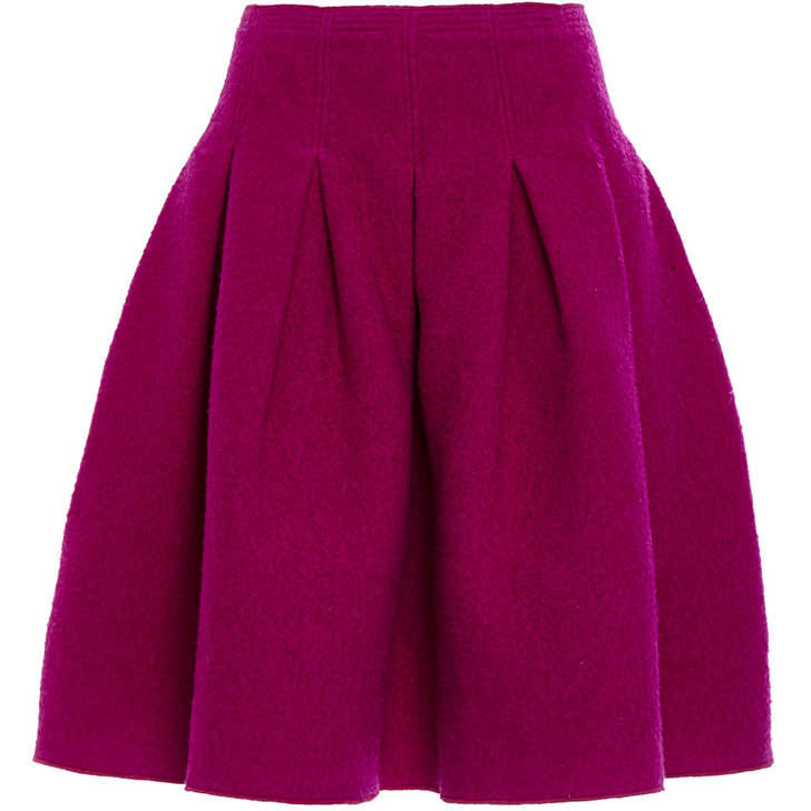 Oscar de la Renta Ultraviolet Full Pleated Skirt
