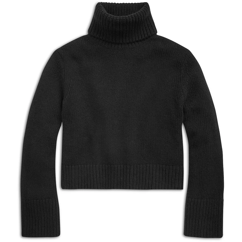 Polo Ralph Lauren Wool Cashmere Turtleneck Sweater in Black