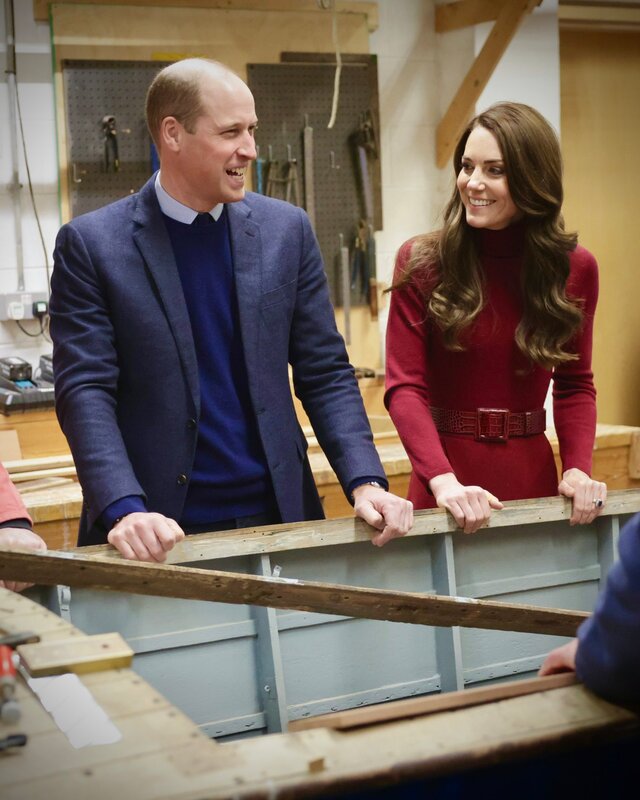 Prince and Princess of Wales at the National Maritime Museum Cornwall on 9th February 2023